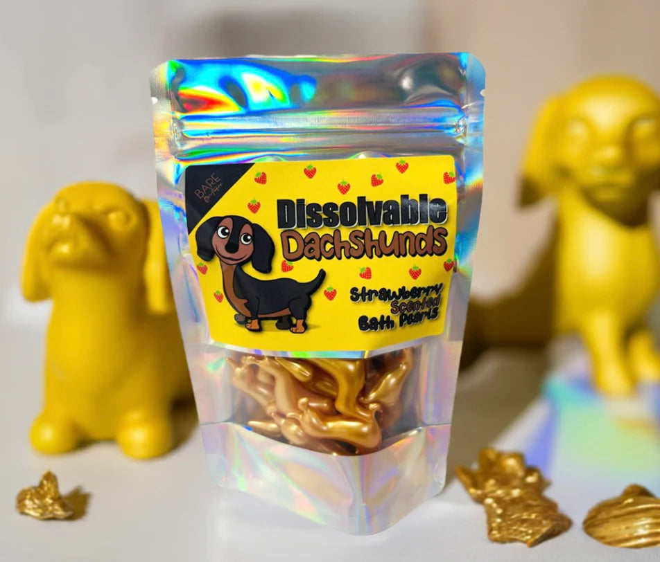 DISSOLVABLE DACHSHUNDS BATH PEARLS