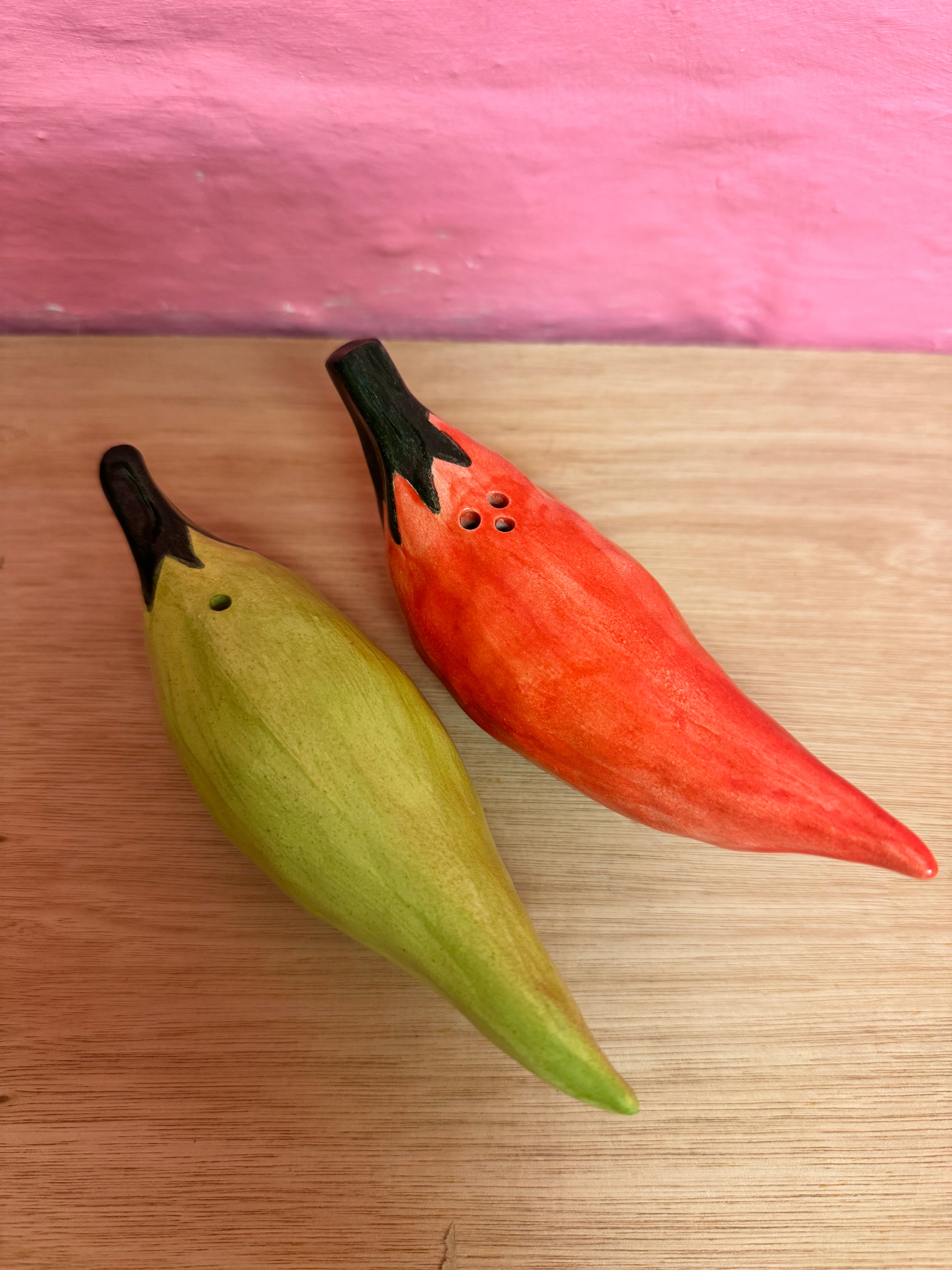 CHILLI SALT & PEPPER SHAKERS
