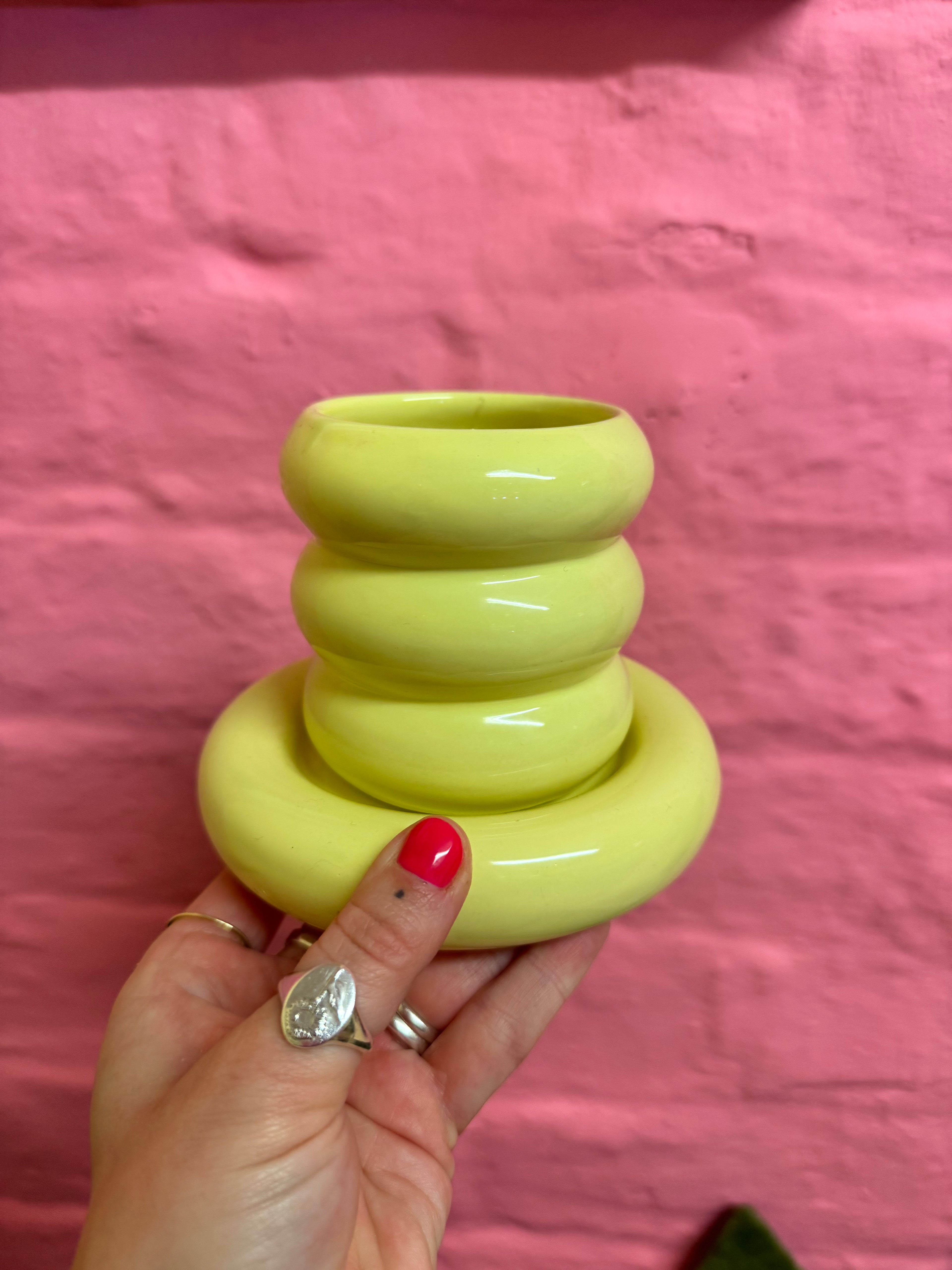HANDMADE YELLOW MUG AND SAUCER